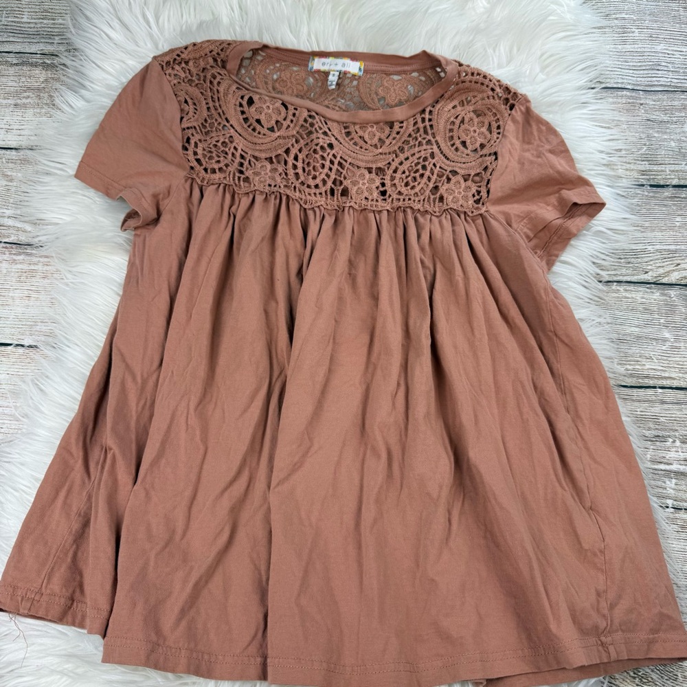 Anthropologie Lace Yoke Blouse - Picture 2 of 4